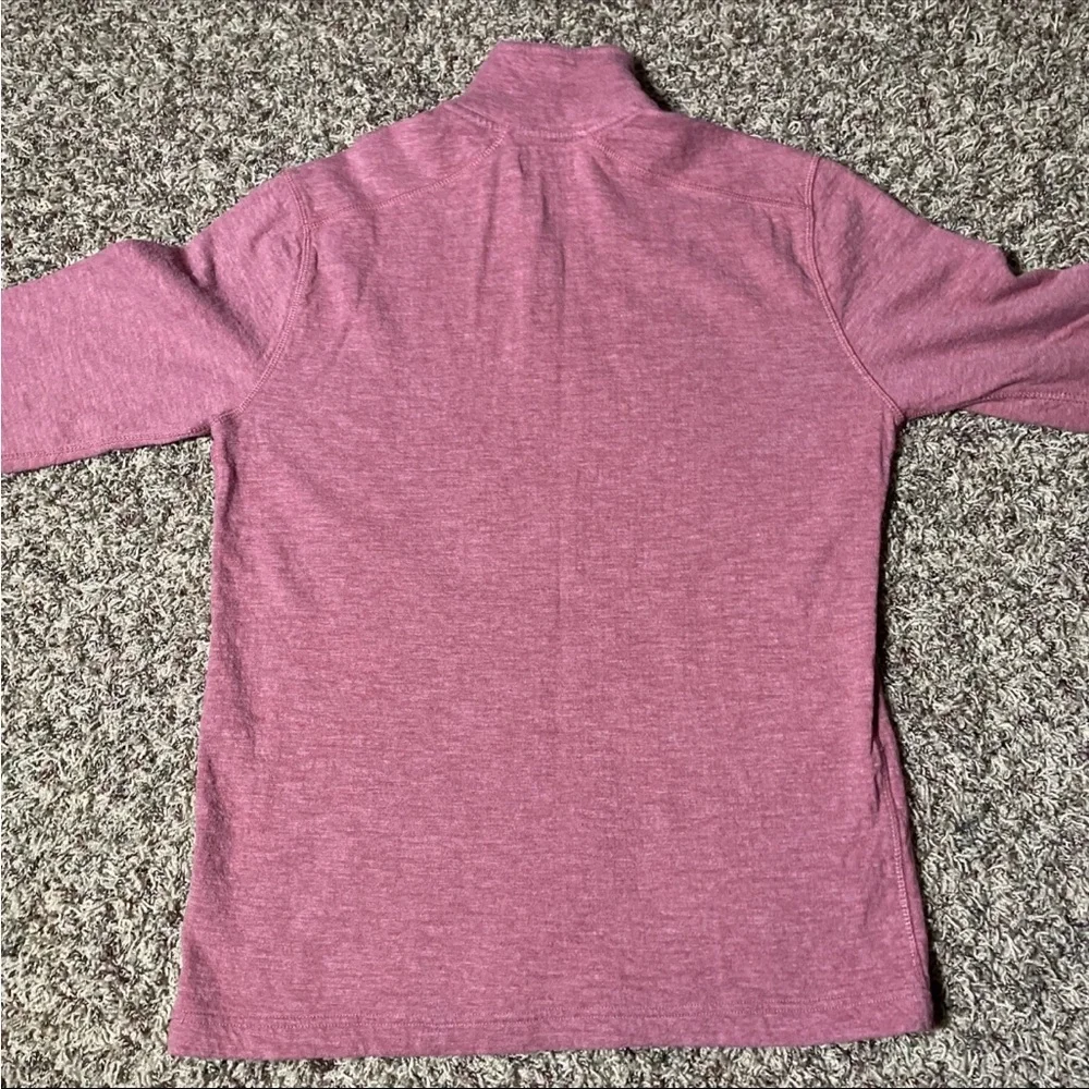 J.Crew Sweater Mens M Pink Knit Goods Pullover 1/4 Zip 100% Cotton Long Sleeve